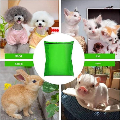 Pet Laundry Bags - Polyester Twill Laundry Bags - Large Zippered Laundry Bags - Prevents Pet Hair from Soiling Laundry Bags - Washing Machine Safe, 70 x 80 cm, Laundry Bag for Dogs, Cats, and Rabbits (Khaki) - L