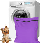 Pet Laundry Bags - Polyester Twill Laundry Bags - Large Zippered Laundry Bags - Prevents Pet Hair from Clogging Laundry Bags - Washing Machine Safe, 70 x 80 cm, Laundry Bag for Dogs, Cats, and Rabbits (Purple) - L
