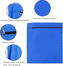 Pet Laundry Bags - Polyester Twill Laundry Bags - Large Zippered Laundry Bags - Prevents Pet Hair from Clogging Laundry Bags - Washing Machine Safe, 70 x 80 cm, Laundry Bag for Dogs, Cats, and Rabbits (Blue) - L