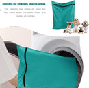 Pet Laundry Bags - Polyester Twill Laundry Bags - Large Zippered Laundry Bags - Prevents Pet Hair from Clogging Laundry Bags - Washing Machine Safe, 70 x 80 cm, Laundry Bag for Dogs, Cats, and Rabbits (Lake Blue) - L