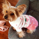 Dog Coat - Dog Sweater - Dog Pullover - Classic Turtleneck Knit Dog Sweater - Warm Winter Dog Clothes - Cute Strawberry Heart Pattern - Perfect for Small and Medium Dogs - Pink - Size S