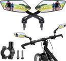 2-Piece Bicycle Rearview Mirror, Large Folding Mirror for 20-24mm Handlebars, 360° Adjustable HD Bicycle Mirror, Bike Mirror for Bicycles and Mountain Bikes