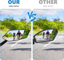 2-Piece Bicycle Rearview Mirror, Large Folding Mirror for 20-24mm Handlebars, 360° Adjustable HD Bicycle Mirror, Bike Mirror for Bicycles and Mountain Bikes