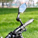 2-Piece Bicycle Rearview Mirror, Large Folding Mirror for 20-24mm Handlebars, 360° Adjustable HD Bicycle Mirror, Bike Mirror for Bicycles and Mountain Bikes