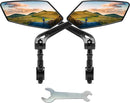 2-Piece Bicycle Rearview Mirror, Large Folding Mirror for 20-24mm Handlebars, 360° Adjustable HD Bicycle Mirror, Bike Mirror for Bicycles and Mountain Bikes