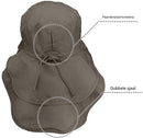 Women's and Men's Sun Hat - Foldable Garden Hat - Wide Brim with Neck Flap - With Chin Strap - For Outdoor Activities and Gardening - Army Green - 1 Piece