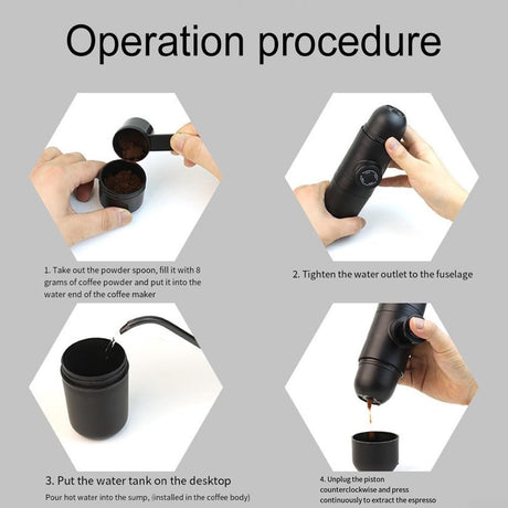 Portable manual coffee maker for travel – ideal for outdoor camping