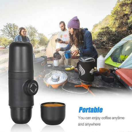 Portable manual coffee maker for travel – ideal for outdoor camping