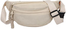 Fanny pack - Women's fanny pack - Men's fanny packs - Corduroy fanny pack - Women's corduroy fanny pack - Adjustable shoulder bag - Unisex - Perfect for shopping, travel and work (white)