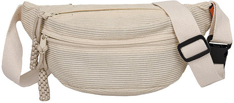 Fanny pack - Women's fanny pack - Men's fanny pack - Corduroy fanny pack - Women's corduroy fanny pack - Adjustable shoulder bag - Unisex - Perfect for shopping, travel and work (Brown)