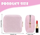 Toiletry bag - Women's toiletry bag - Toiletry bag - Tampon storage bag - Corduroy - Small makeup bag - Mini toiletry bag - Soft storage bag - Portable makeup bag (Pink)