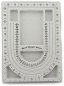 Bead Tray for Bracelets and Necklaces - 9.5 x 12.9 inches - DIY Jewelry Tool - For Girls and Necklace and Bead Makers - Gray