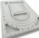 Bead Tray for Bracelets and Necklaces - 9.5 x 12.9 inches - DIY Jewelry Tool - For Girls and Necklace and Bead Makers - Gray