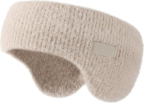Noise-canceling earmuffs for sleeping - Soundproof earmuffs - Sleep mask - Noise-canceling headband for sleeping - Warm earmuffs for winter - Thick knit earmuffs - Suitable for cycling and sleeping - Khaki