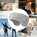 Noise-canceling earmuffs for sleeping - Soundproof earmuffs - Sleep mask - Noise-canceling headband for sleeping - Warm earmuffs for winter - Thick knit earmuffs - Suitable for cycling and sleeping - Khaki