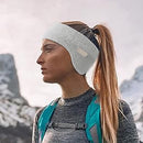 Noise-canceling earmuffs for sleeping - Soundproof earmuffs - Sleep mask - Noise-canceling headband for sleeping - Warm earmuffs for winter - Thick knit earmuffs - Suitable for cycling and sleeping - Grijs