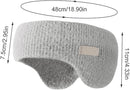 Noise-canceling earmuffs for sleeping - Soundproof earmuffs - Sleep mask - Noise-canceling headband for sleeping - Warm earmuffs for winter - Thick knit earmuffs - Suitable for cycling and sleeping - Grijs