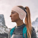 Noise-canceling earmuffs for sleeping - Soundproof earmuffs - Sleep mask - Noise-canceling headband for sleeping - Warm earmuffs for winter - Thick knit earmuffs - Suitable for cycling and sleeping - Pink