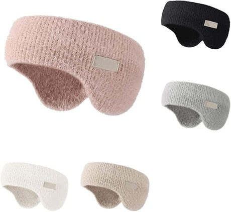5-Piece Noise Cancelling Earmuffs - Noise Cancelling Earmuffs - Sleep Mask - Noise Cancelling Headband - Warm Earmuffs for Winter - Thick Knitted Earmuffs - Suitable for Cycling and Sleeping