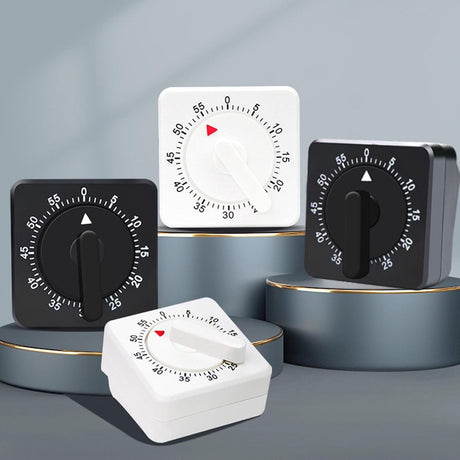 Kitchen Timer - Analog Kitchen Timer - Mechanical Kitchen Timer - 60 Minutes - Kitchen Gadget - Timer - Cooking Timer - Kitchen Tool - Suitable for Baking, Pastry, Cooking Eggs - Black