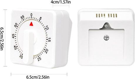 Kitchen Timer - Analog Kitchen Timer - Mechanical Kitchen Timer - 60 Minutes - Kitchen Gadget - Timer - Cooking Timer - Kitchen Tool - Suitable for Baking, Pastry, Cooking Eggs - Black