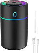 Car air freshener with colored lights and USB connection - 2 settings, automatic shut-off - for car, office, bedroom