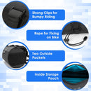 Bicycle handlebar bag - Reflective and waterproof storage bag - Storage bag - Bicycle accessories - Removable shoulder strap, road bike bag with zipper - 23x11x11cm - Black