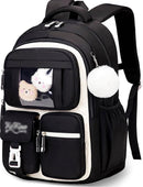 Girls' Backpack, Breathable Backpack for Girls, Grades 1-5, Casual School Bag for Kids, Elementary School, Secondary School