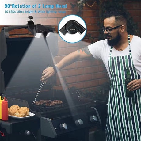 Grill lighting, Grill accessories, Bright double lamp, Cooking grill circulation light