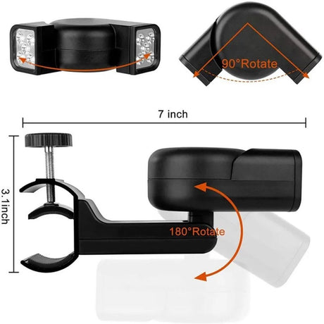 Grill lighting, Grill accessories, Bright double lamp, Cooking grill circulation light