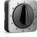 Kitchen Timers for Cooking - Chef's Kitchen Timer with Audible Alarm - Mechanical Desktop Timer - No Batteries Required - Magnetic Back - Beautiful Stainless Steel Magnetic Countdown Reminder