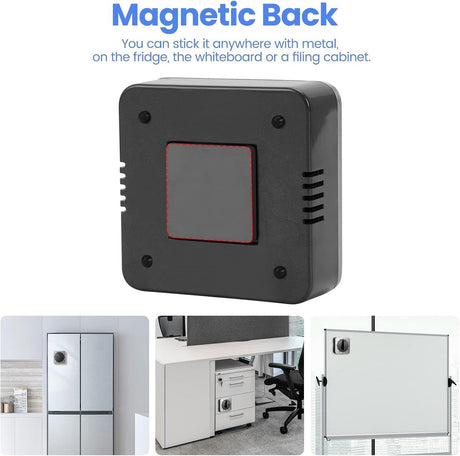 Kitchen Timers for Cooking - Chef's Kitchen Timer with Audible Alarm - Mechanical Desktop Timer - No Batteries Required - Magnetic Back - Beautiful Stainless Steel Magnetic Countdown Reminder