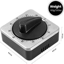 Kitchen Timers for Cooking - Chef's Kitchen Timer with Audible Alarm - Mechanical Desktop Timer - No Batteries Required - Magnetic Back - Beautiful Stainless Steel Magnetic Countdown Reminder