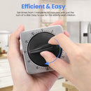 Kitchen Timers for Cooking - Chef's Kitchen Timer with Audible Alarm - Mechanical Desktop Timer - No Batteries Required - Magnetic Back - Beautiful Stainless Steel Magnetic Countdown Reminder