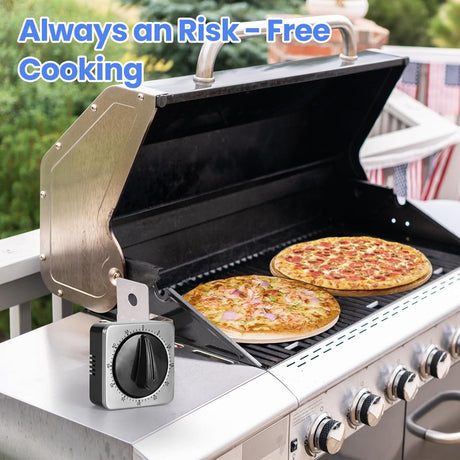 Kitchen Timers for Cooking - Chef's Kitchen Timer with Audible Alarm - Mechanical Desktop Timer - No Batteries Required - Magnetic Back - Beautiful Stainless Steel Magnetic Countdown Reminder
