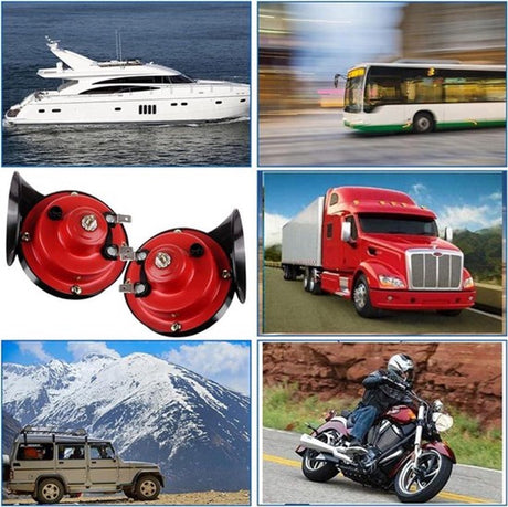 New models for 2025: a pair of train horns - 300 dB, super powerful air horn - Father's Day gifts - electric V-shaped horn with rain sound for car, motorcycle, bicycle - top quality products - gift for dad