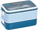 Lunch boxes - lunch box for adults - lunch box for children - lunch box with compartments - stackable lunch box - leakproof lunch container - 1600ML - with 2 layers - for children, adults, students (blue)