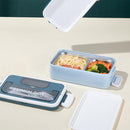 Lunch boxes - lunch box for adults - lunch box for children - lunch box with compartments - stackable lunch box - leakproof lunch container - 1600ML - with 2 layers - for children, adults, students (blue)