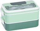 Lunch boxes - lunch box for adults - lunch box for children - lunch box with compartments - stackable lunch box - leakproof lunch container - 1600ML - with 2 layers - for children, adults, students (vegetables)