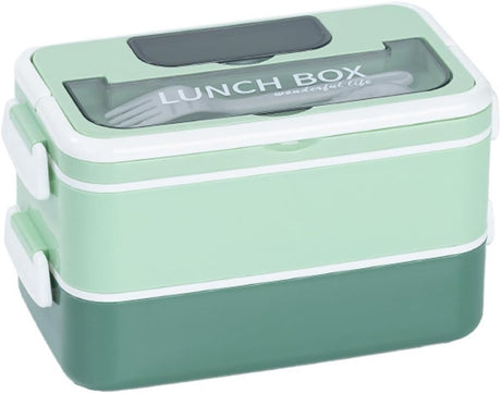 Lunch boxes - lunch box for adults - lunch box for children - lunch box with compartments - stackable lunch box - leakproof lunch container - 1600ML - with 2 layers - for children, adults, students (vegetables)