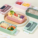 Lunch boxes - lunch box for adults - lunch box for children - lunch box with compartments - stackable lunch box - leakproof lunch container - 1600ML - with 2 layers - for children, adults, students (vegetables)