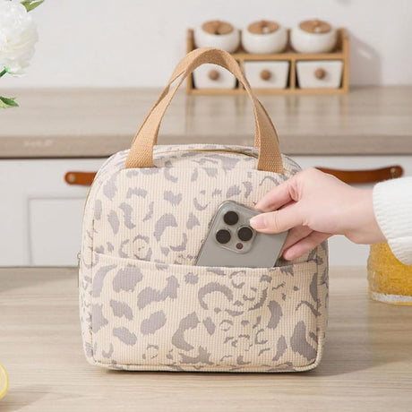 Children's Lunch Bag - Reusable Lunch Bag - Lunch Bag - Lunch Bag for Boys and Girls - Mini Insulated Bag 6L - Small Insulated Picnic Bag - For Work, School, Picnics and Travel (Beige)