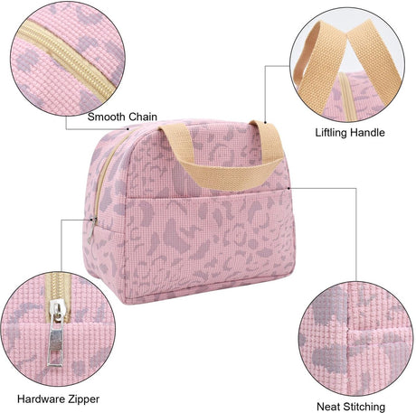 Children's Lunch Bags - Reusable Lunch Bag - Lunch Bags - Lunch Bags for Women and Men - Mini Insulated Bag 6L - Small Insulated Picnic Bag - For Work, School, Picnics and Travel (Pink)