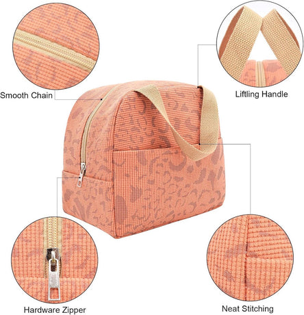 Children's Lunch Bags - Reusable Lunch Bag - Lunch Bags - Lunch Bags for Women and Men - Mini Insulated Bag 6L - Small Insulated Picnic Bag - For Work, School, Picnics and Travel (Orange)