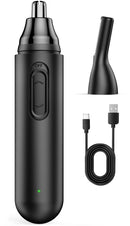 2-in-1 Nose Trimmer - Nose Trimmer - Eyebrow and Ear Trimmer - USB Rechargeable - Nose Trimmer for Men and Women - Black
