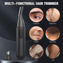 2-in-1 Nose Trimmer - Nose Trimmer - Eyebrow and Ear Trimmer - USB Rechargeable - Nose Trimmer for Men and Women - Black