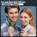 2-in-1 Nose Trimmer - Nose Trimmer - Eyebrow and Ear Trimmer - USB Rechargeable - Nose Trimmer for Men and Women - Black