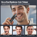 2-in-1 Nose Trimmer - Nose Trimmer - Eyebrow and Ear Trimmer - USB Rechargeable - Nose Trimmer for Men and Women - Black