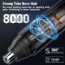 2-in-1 Nose Trimmer - Nose Trimmer - Eyebrow and Ear Trimmer - USB Rechargeable - Nose Trimmer for Men and Women - Black