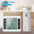 Thermometer - thermometers - indoor thermometer - freezer thermometer - freezer thermometer - digital hygrometer - with 2 sensors - for freezer with temperature alarm, MIN/MAX, temperature trend arrow display